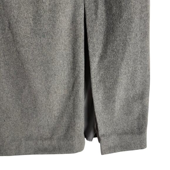 Marina Moscone Collective Gray Wool Slit Pencil Midi Skirt Size 12 - Picture 8 of 14